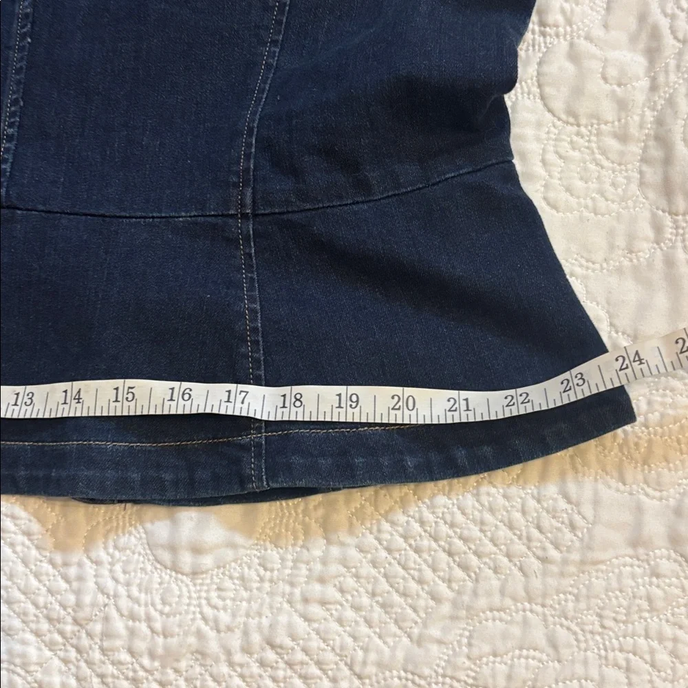 LRL Lauren Jeans Co. Ralph Lauren size 16 princess seams button up Jean jacket - Picture 6 of 10